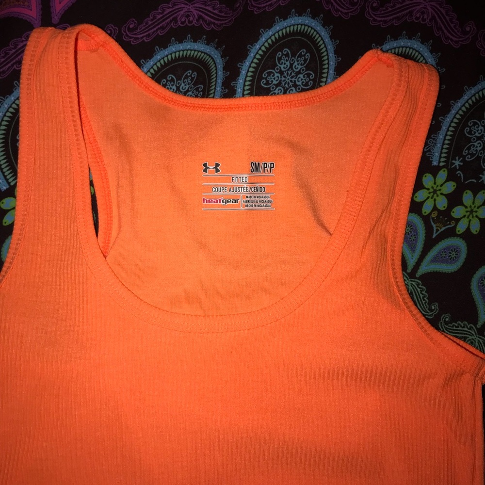 Neon orange under armor tank top, Christmas - Picture 4 of 4